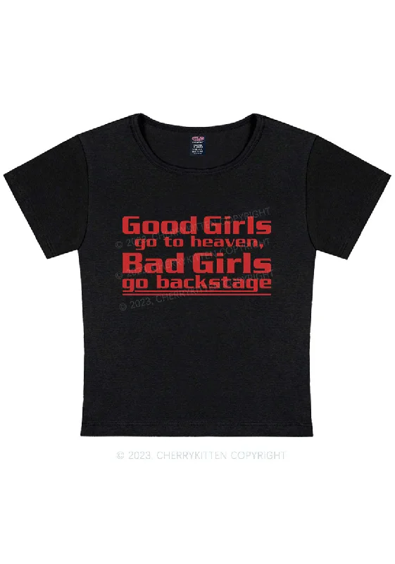 Bad Girls Go Backstage Y2K Baby Tee Cherrykitten