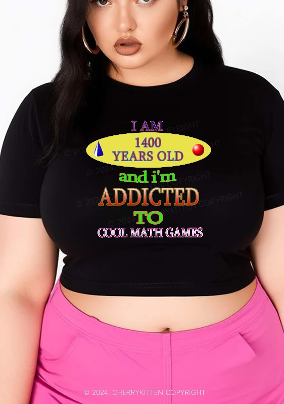 Curvy Cool Math Games Y2K Baby Tee Cherrykitten