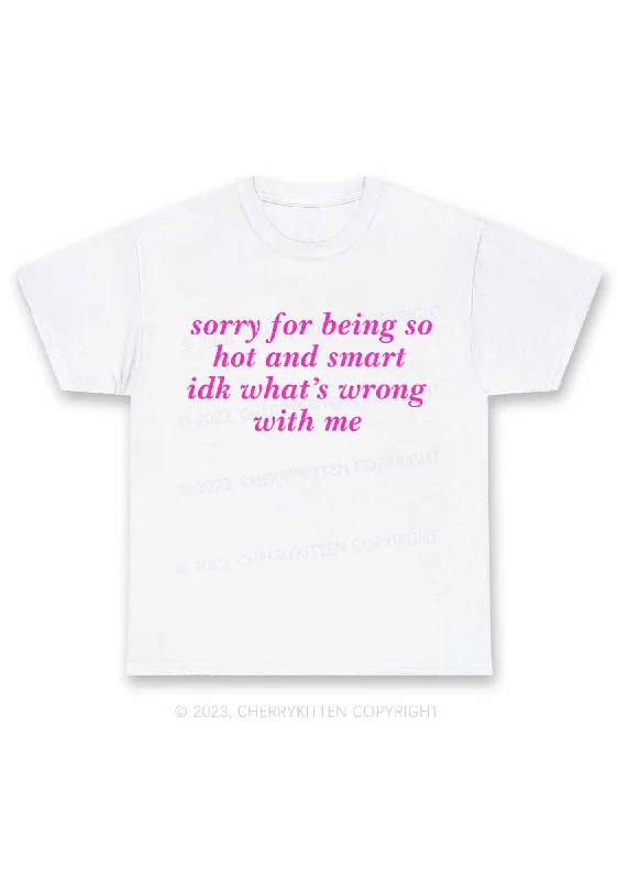 Sorry For Being So Smart Y2K Chunky Shirt Cherrykitten