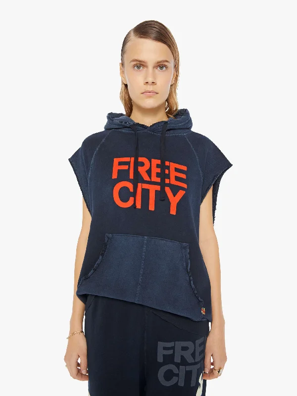 FREECITY LNL WORDY Superyumm Cutoff Hoodie - Squidsink