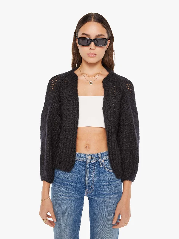 Maiami Big Bomber Cardigan - Black