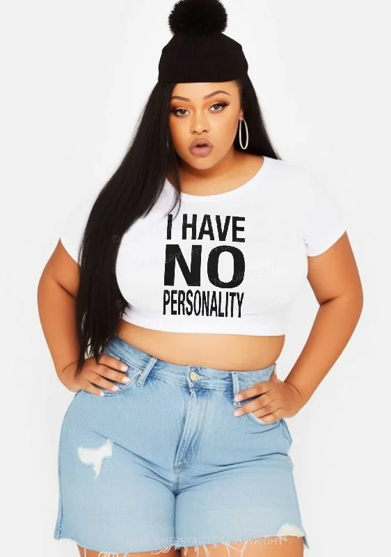 Curvy I Have No Personality Y2K Baby Tee Cherrykitten