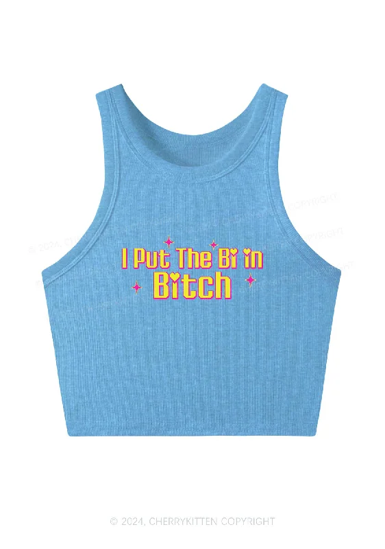 Put The Bi In Bxxch Y2K Crop Tank Top Cherrykitten