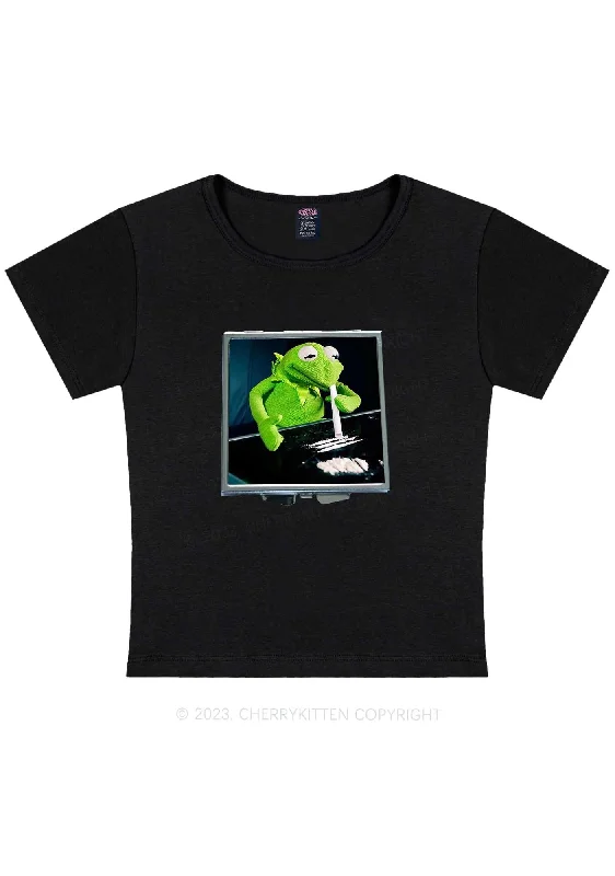 Special Cola Frog Y2K Baby Tee Cherrykitten