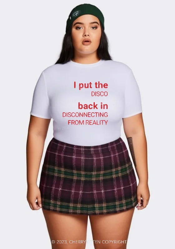 Curvy Disconnecting From Reality Y2K Baby Tee Cherrykitten