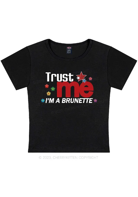 Trust Brunette Y2K Baby Tee Cherrykitten