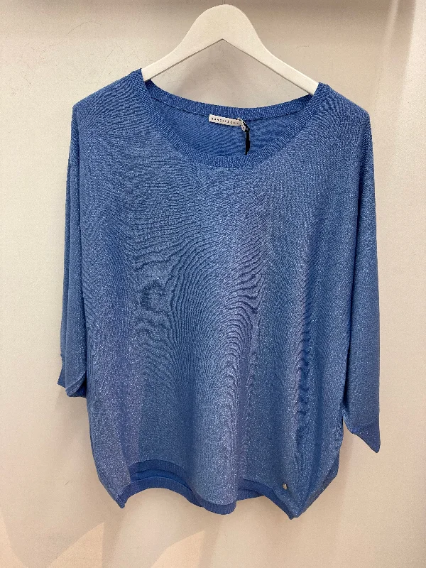 blauwe lurex pull