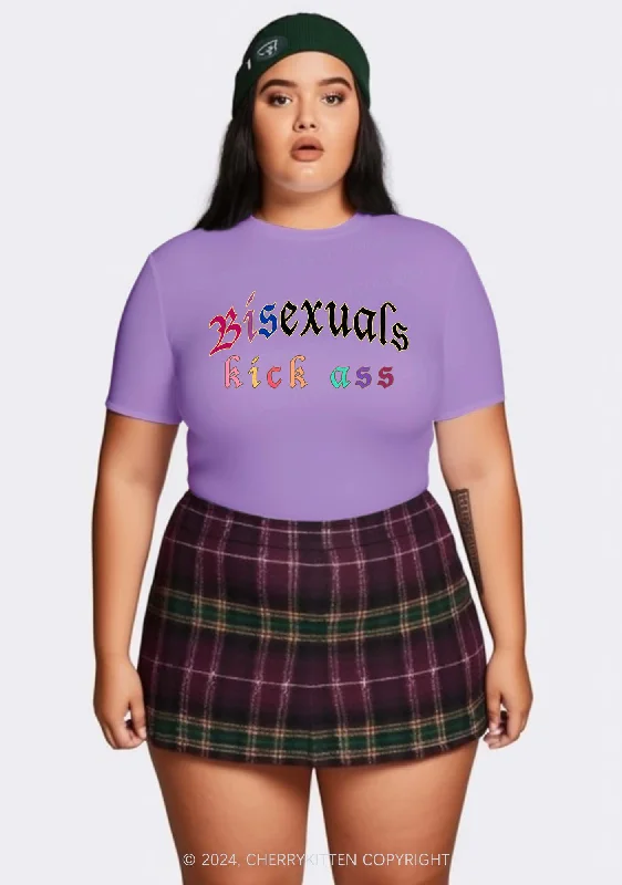 Curvy Bisexuals Kick Axx Y2K Baby Tee Cherrykitten