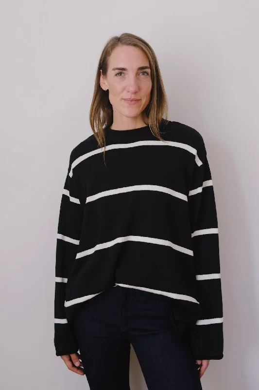 jumper - marta - striped black