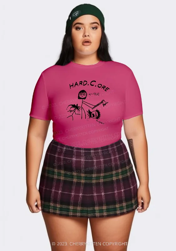 Curvy Hard Core Y2K Baby Tee Cherrykitten