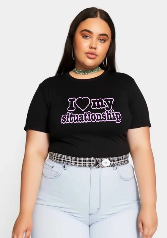 Curvy I Love My Situationship Y2K Baby Tee Cherrykitten