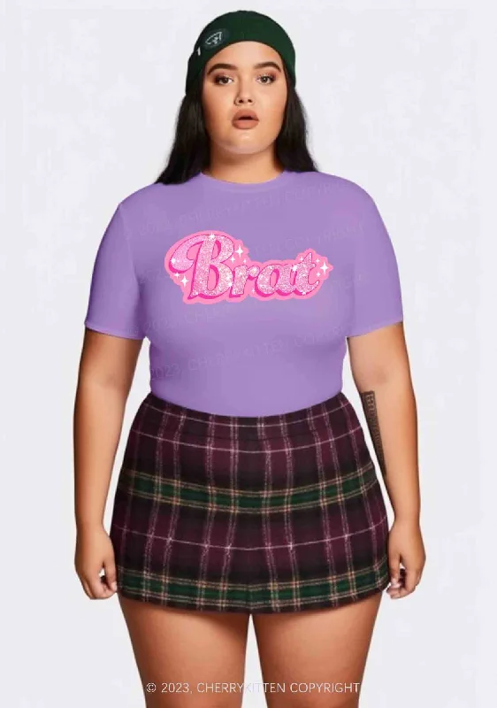 Curvy BRAT Y2K Baby Tee Cherrykitten