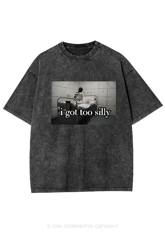 I Got Too Silly Y2K Washed Tee Cherrykitten