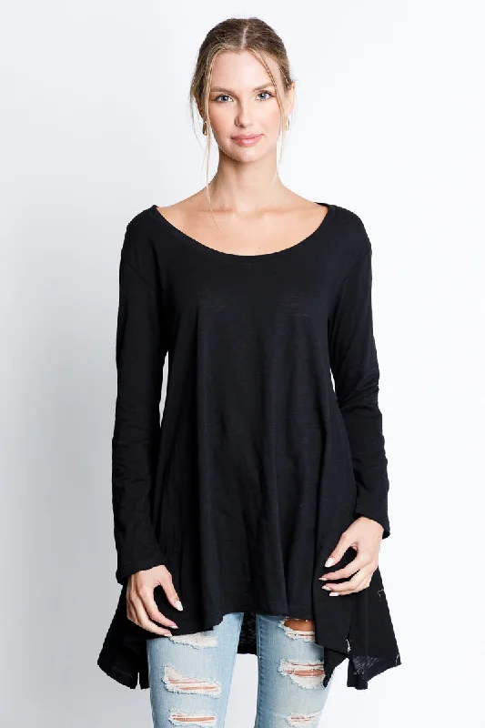 Prety Play Color Round Neck Long Sleeve Top* (TK7671L)