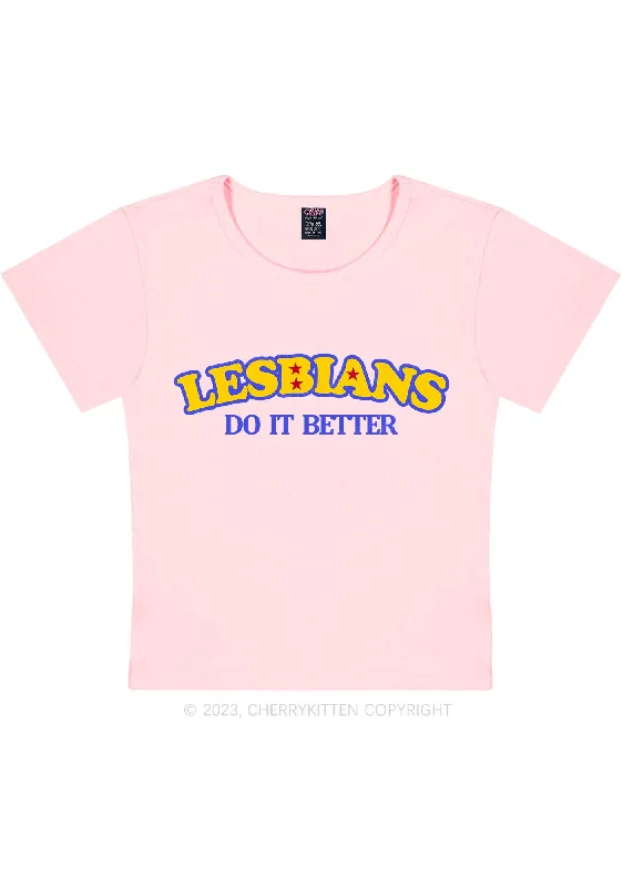 Lesbians Do It Better Y2K Baby Tee Cherrykitten