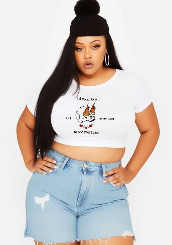 Curvy Go To Hell Y2K Baby Tee Cherrykitten