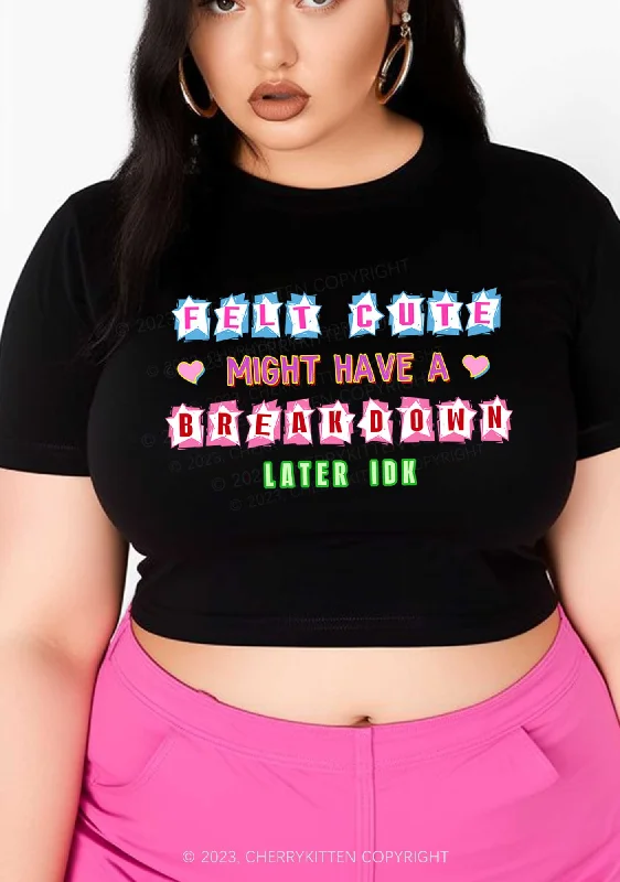 Curvy Might Breakdown Y2K Baby Tee Cherrykitten