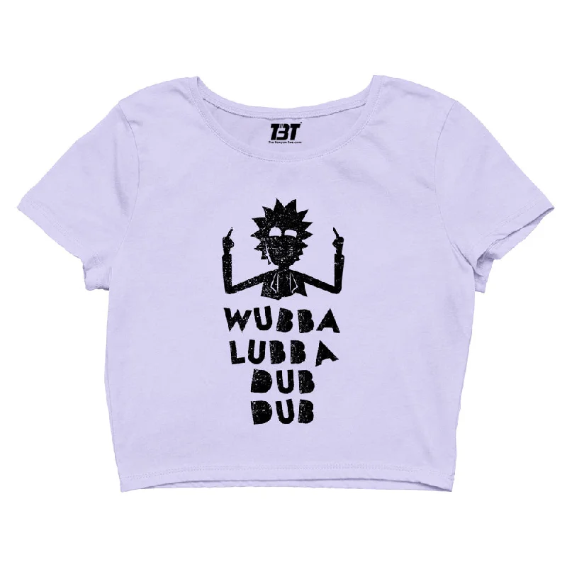 Rick and Morty Crop Top - Wubba Lubba Dub Dub