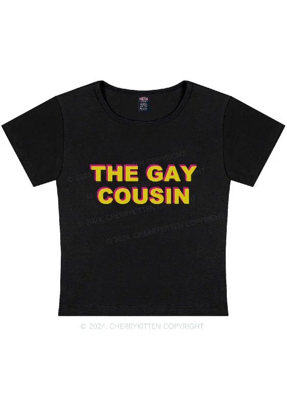 The Gay Cousin Y2K Baby Tee Cherrykitten