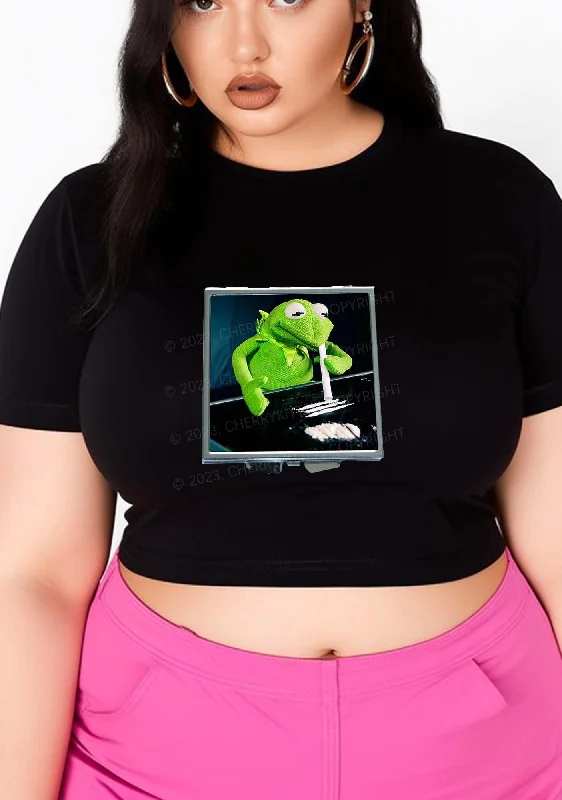 Curvy Special Cola Frog Y2K Baby Tee Cherrykitten