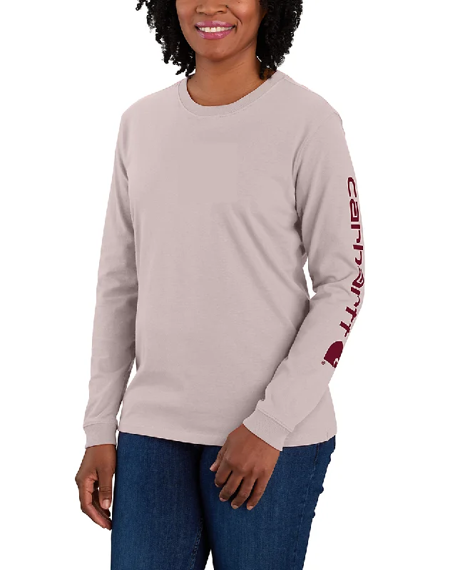 Carhartt Women's Signature Sleeve Logo Long Sleeve T-shirt - Mink