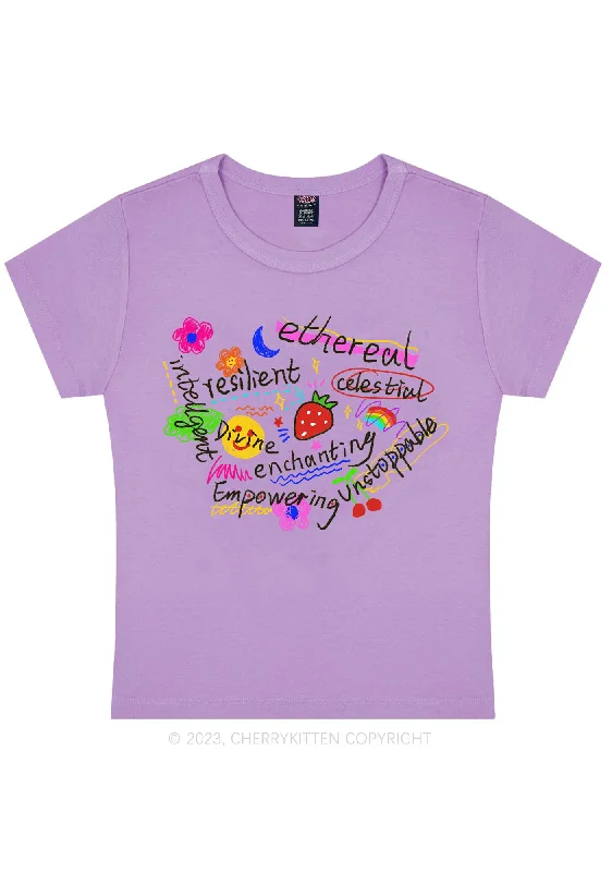 Girl Empowering Y2K Baby Tee Cherrykitten