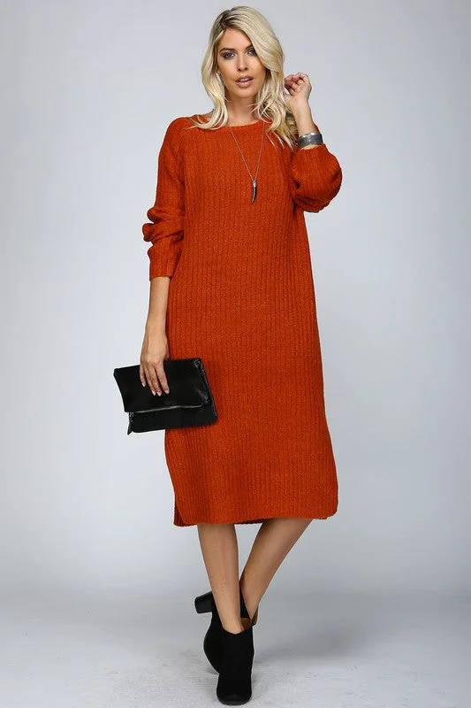 Chunky Ribbed Sweater Dress