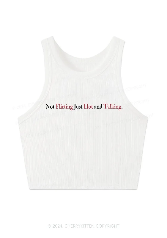 Just Hot And Talking Y2K Crop Tank Top Cherrykitten