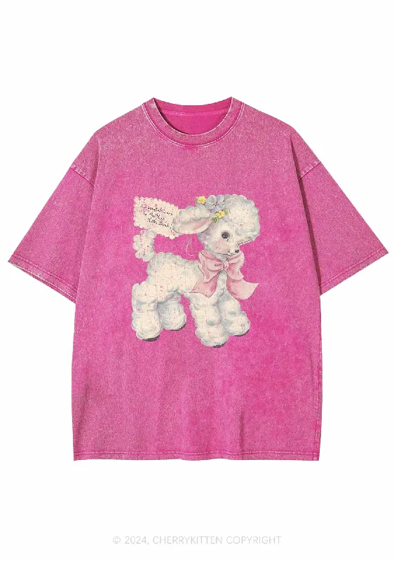 New Little Lamb Y2K Washed Tee Cherrykitten