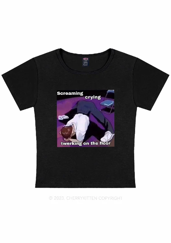 Screaming Crying Twerking Y2K Baby Tee Cherrykitten