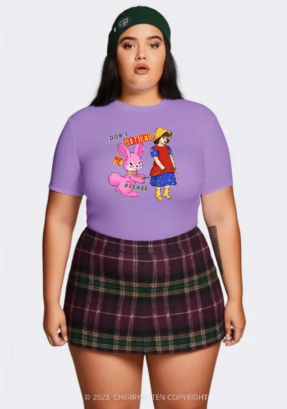 Curvy Don't Bother Bunny Y2K Baby Tee Cherrykitten