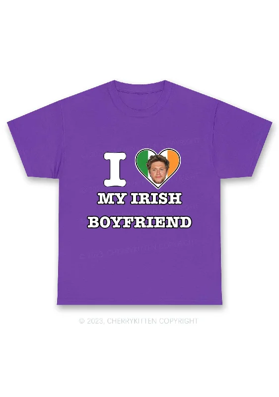 Custom Irish Boyfriend Photo St Patricks Y2K Chunky Shirt Cherrykitten