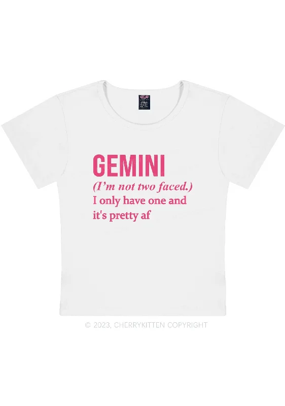 Pretty Gemini Y2K Baby Tee Cherrykitten