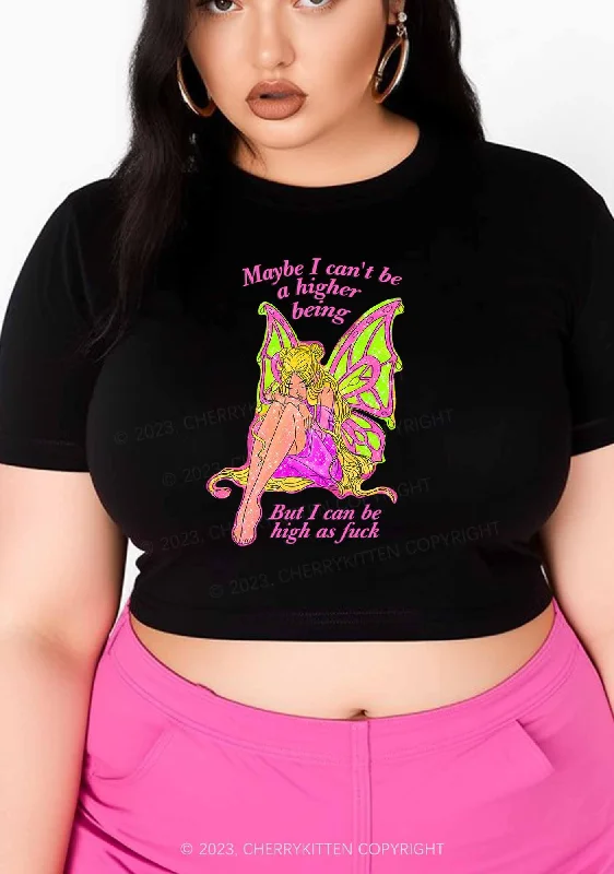 Curvy I Can't Be A Higher Y2K Baby Tee Cherrykitten