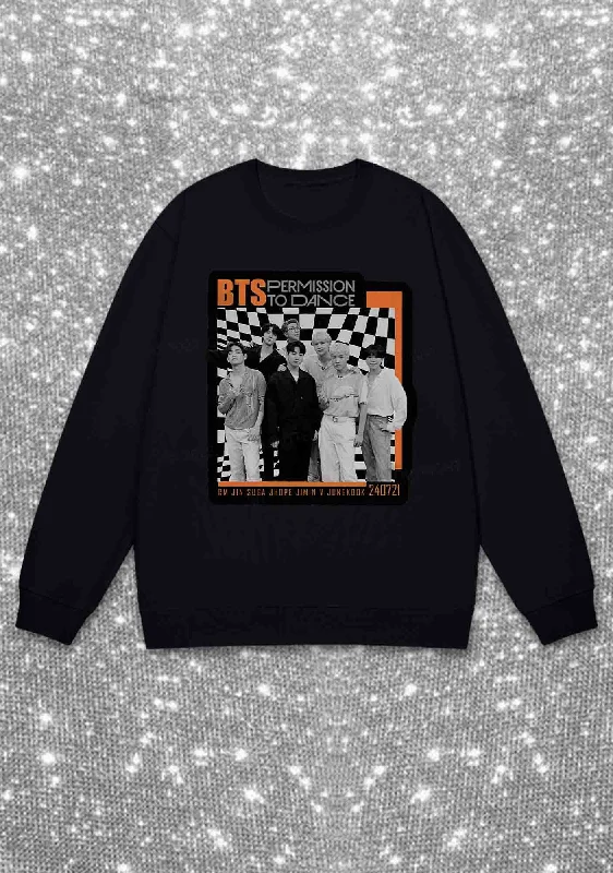 Permission To Dance Bangtan Kpop Y2K Sweatshirt Cherrykitten