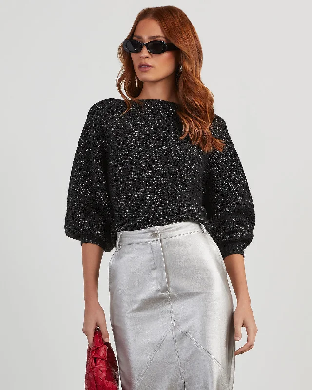 Missy Balloon Sleeve Knit Sweater