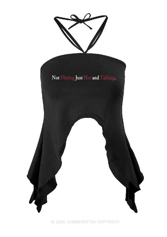 Just Hot And Talking Y2K Halter Top Cherrykitten