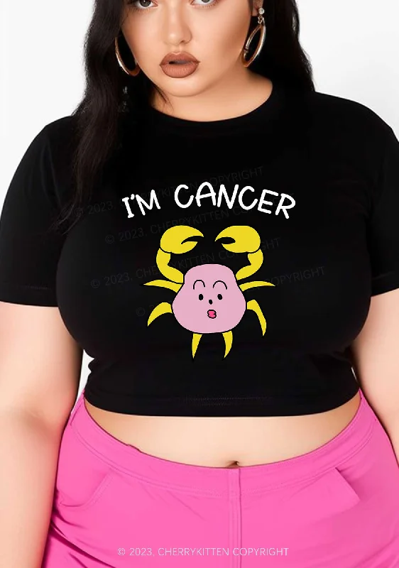 Curvy I'm Cancer Y2K Baby Tee Cherrykitten