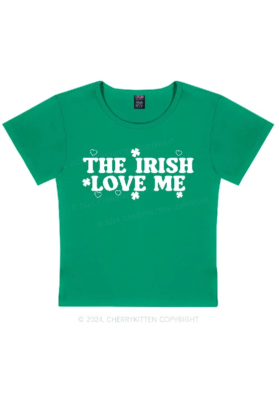 The Irish Love Me St Patricks Y2K Baby Tee Cherrykitten