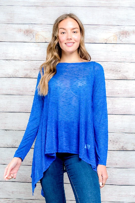 Boat Neckline Long Sleeve Tunic Top (SW13494)