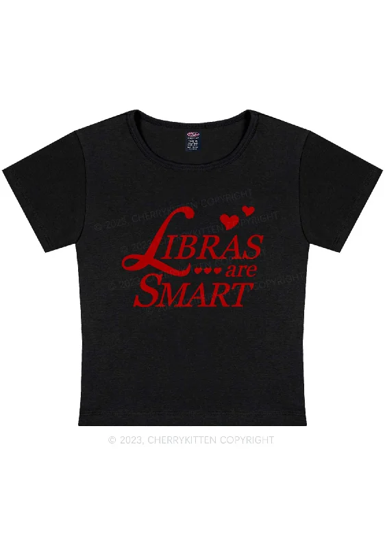 Libras Are Smart Y2K Baby Tee Cherrykitten