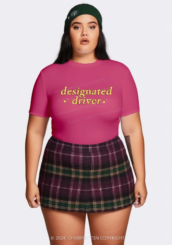 Curvy Passenger Princess Designated Driver Y2K Baby Tee Cherrykitten