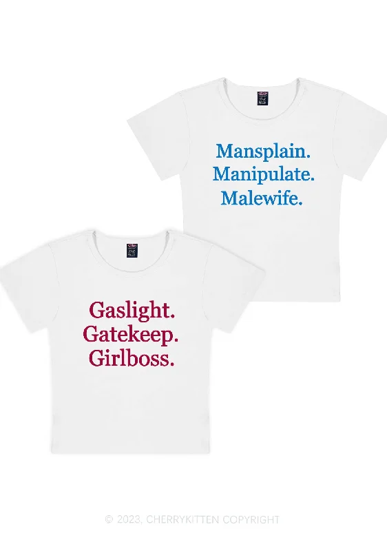 Girlboss Malewife Y2K Baby Tee Cherrykitten