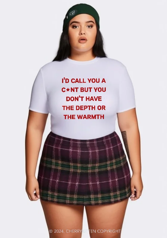 Curvy Call You A Cxnt Y2K Baby Tee Cherrykitten