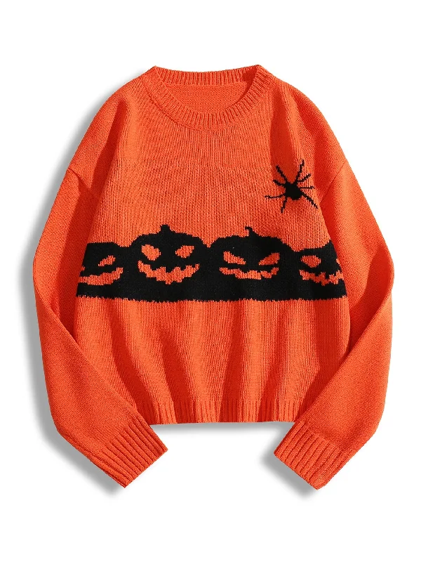 Casual Halloween Long Sleeve Round Neck Regular Women Sweater