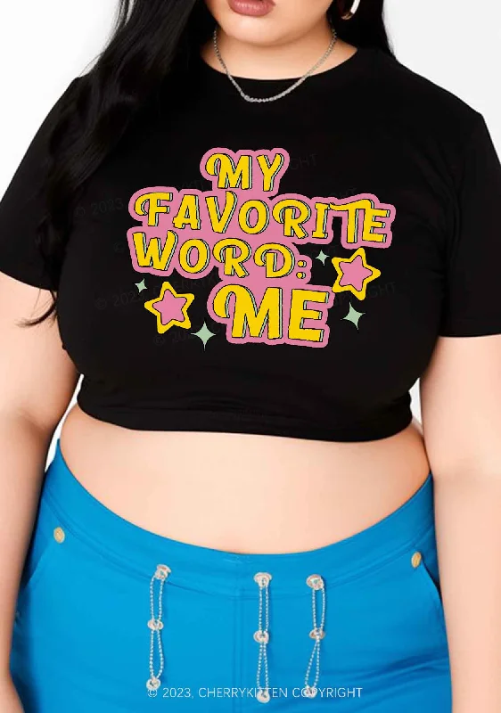 Curvy My Favorite Word Is Me Y2K Baby Tee Cherrykitten