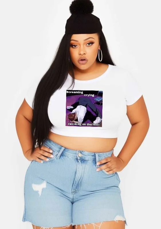 Curvy Screaming Crying Twerking Y2K Baby Tee Cherrykitten