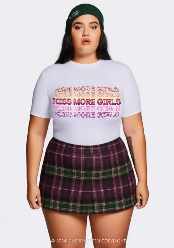 Curvy Kiss More Girls Y2K Baby Tee Cherrykitten