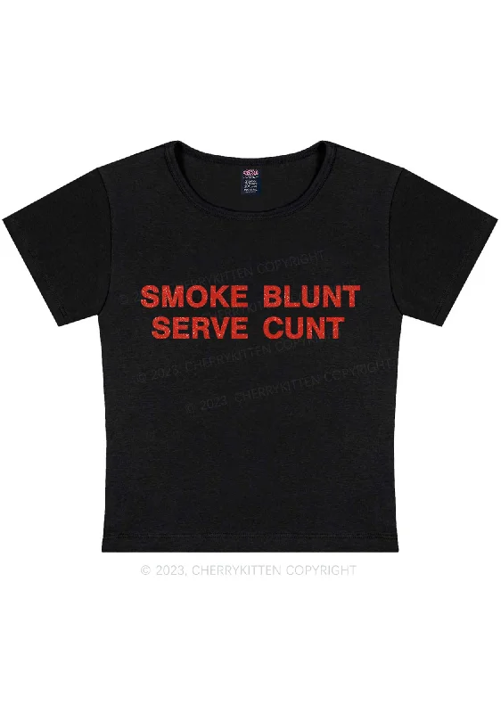 Smoke Blunt Y2K Baby Tee Cherrykitten